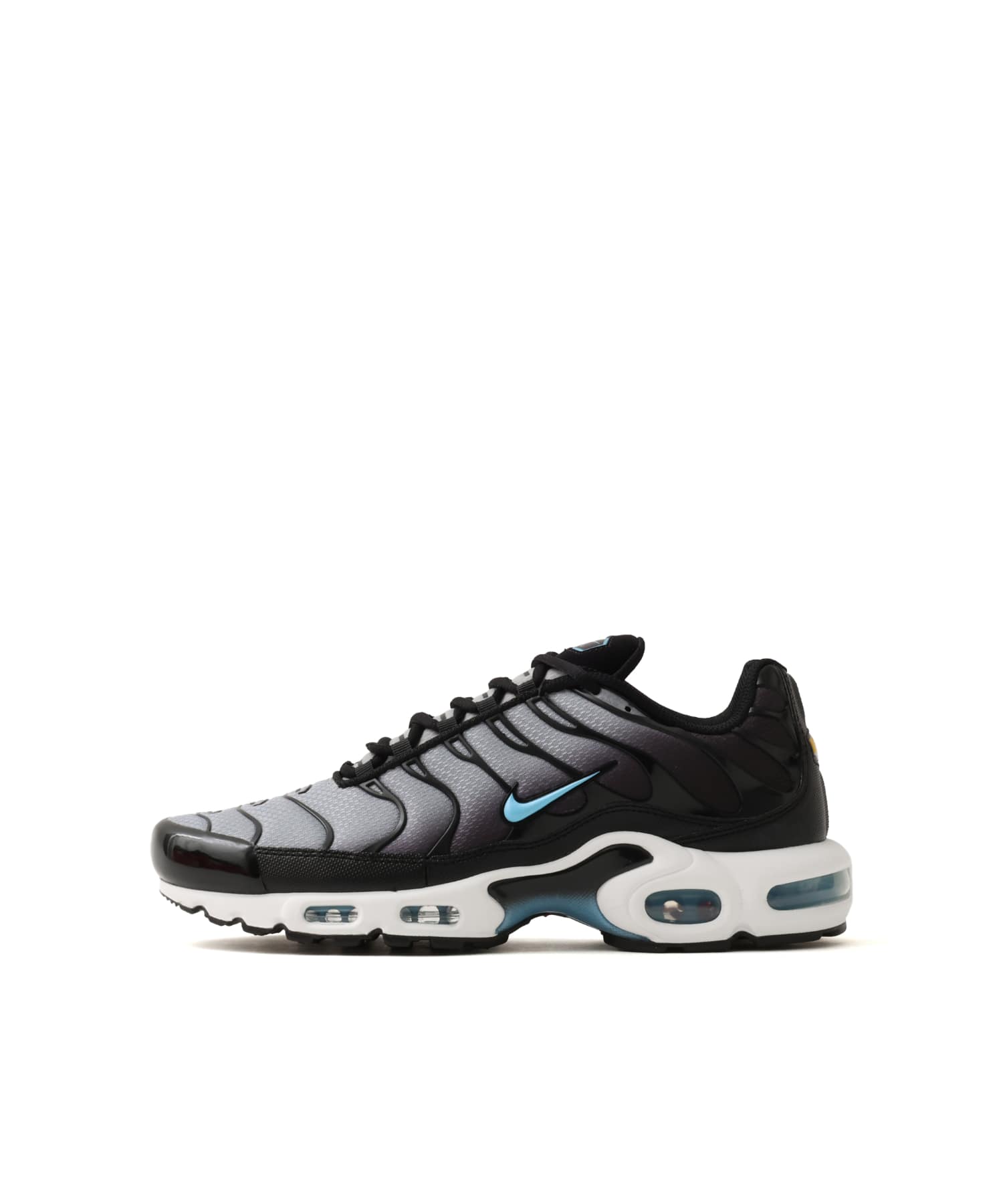 NIKE AIR MAX PLUS BLACK/FOOTBALL BLUE-LT SMOKE GREY-WHITEのメイン画像