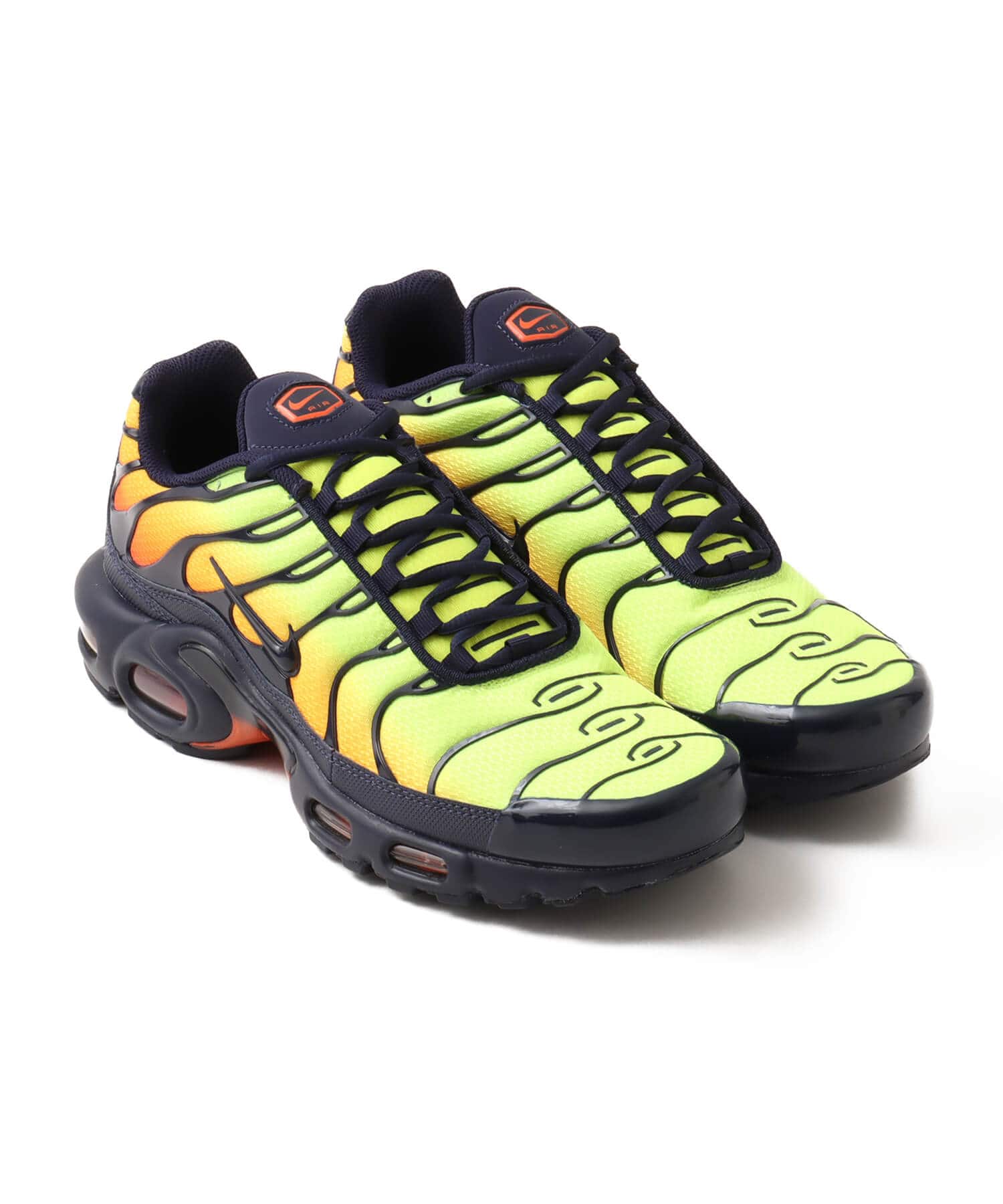 NIKE AIR MAX PLUS LEMON VENOM/BLACKENED BLUE-HYPER CRIMSONのメイン画像