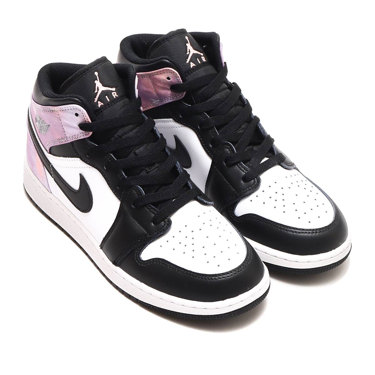 JORDAN BRAND AIR JORDAN 1 MID SE (GS) BLACK/BLEACHED CORAL-WHITE-AMETHYST  WAVE 22SU-I