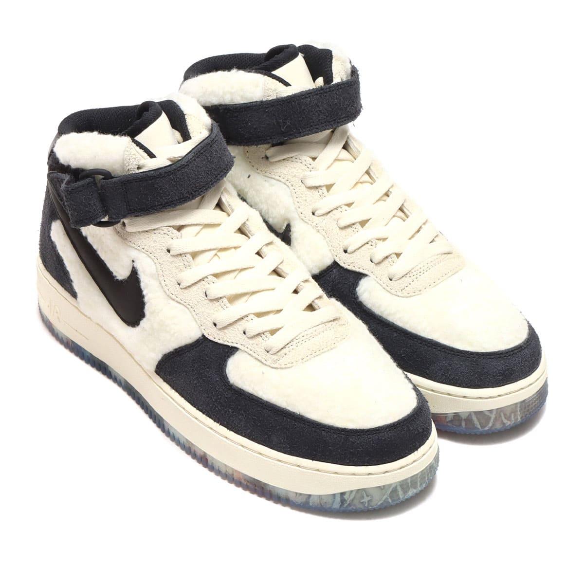 NIKE AIR FORCE 1 MID '07 PRM COCONUT MILK/BLACK-CASHMERE-CLEAR 21HO-I
