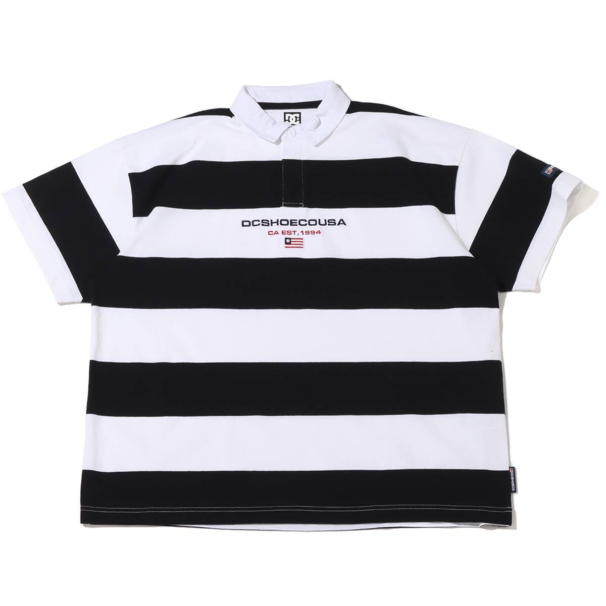 DC SHOES 23 BORDER POLO SS BLACK x WHITE 23SS-Iのメイン画像