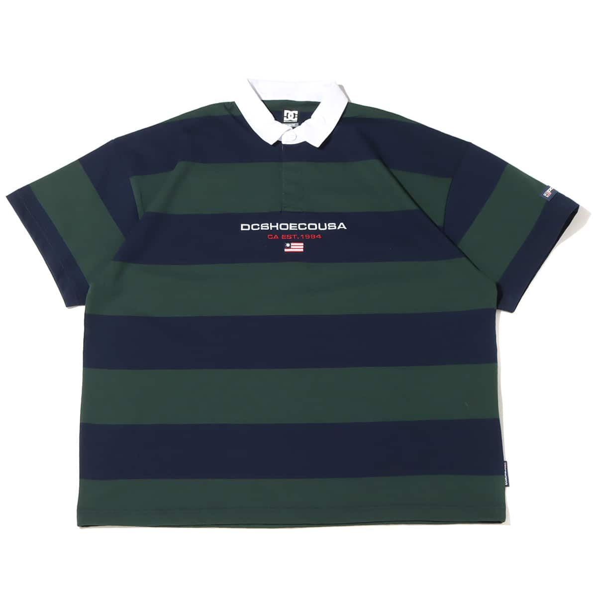 DC SHOES 23 BORDER POLO SS GREEN x NAVY 23SS-Iのメイン画像