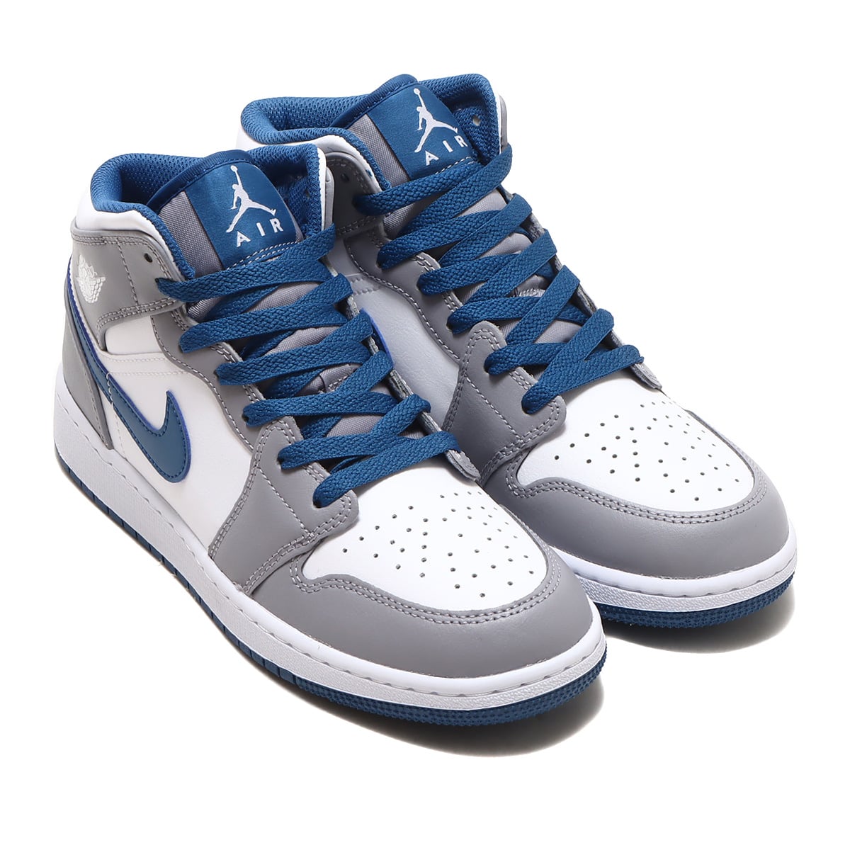 JORDAN BRAND AIR JORDAN 1 MID GS CEMENT GREY/WHITE-TRUE BLUE 23SP-I