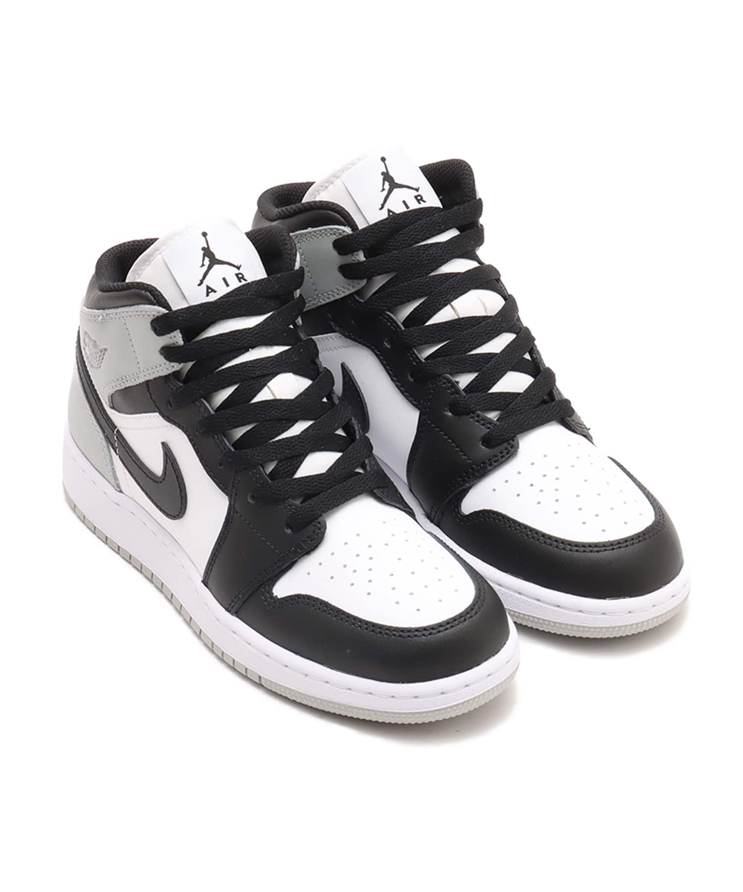 JORDAN BRAND AIR JORDAN 1 MID (GS) WHITE/BLACK-LT SMOKE GREYのメイン画像