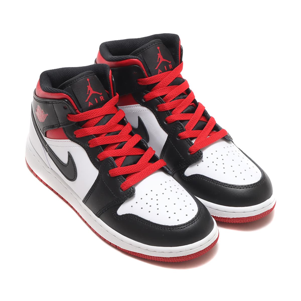 JORDAN BRAND AIR JORDAN 1 MID (GS) WHITE/GYM RED-BLACK 23HO-I