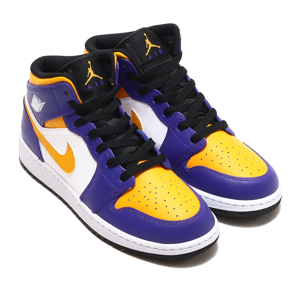 JORDAN BRAND AIR JORDAN 1 MID (GS) DARK CONCORD/TAXI-WHITE-BLACK