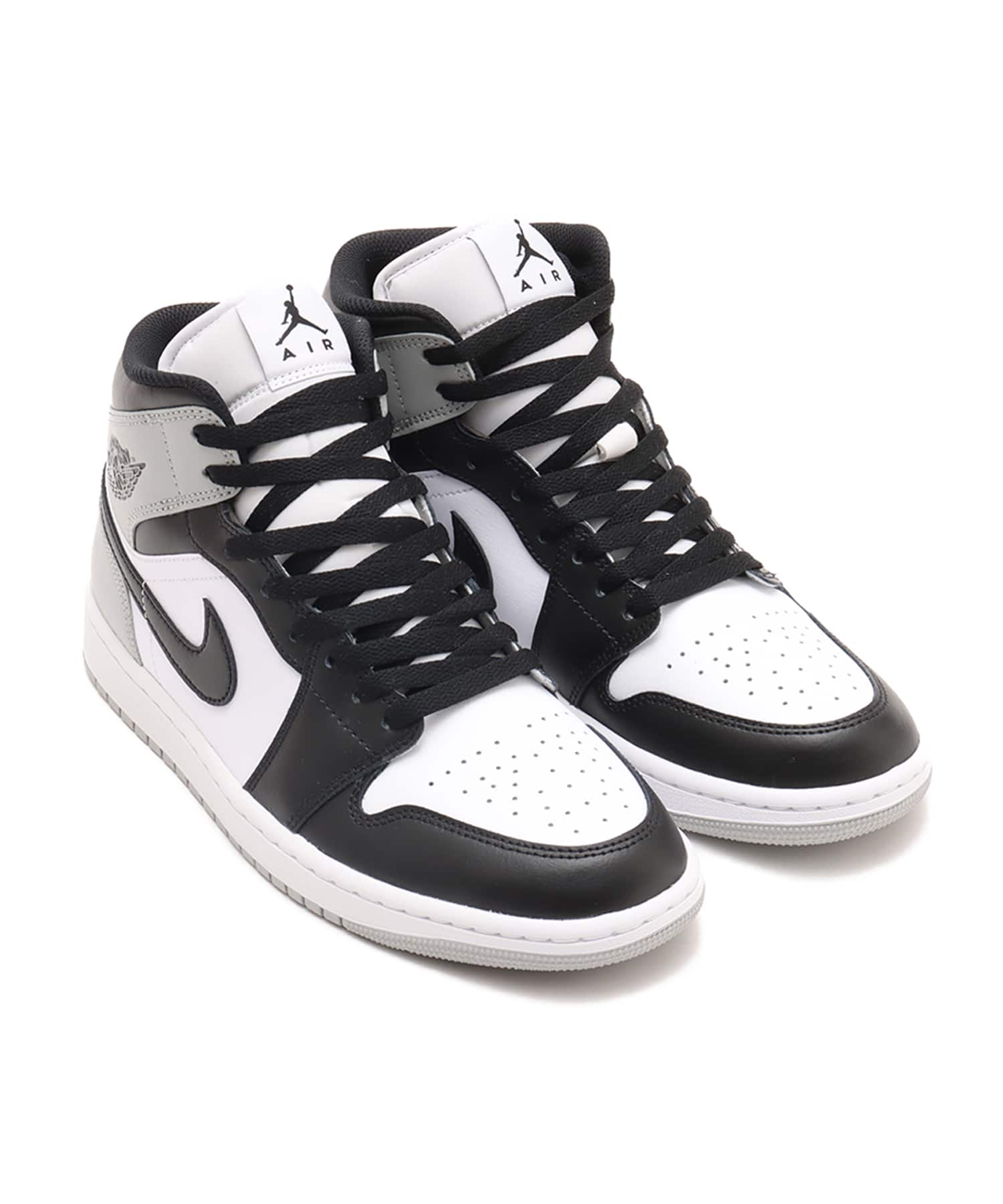 JORDAN BRAND AIR JORDAN 1 MID WHITE/BLACK-LT SMOKE GREYのメイン画像