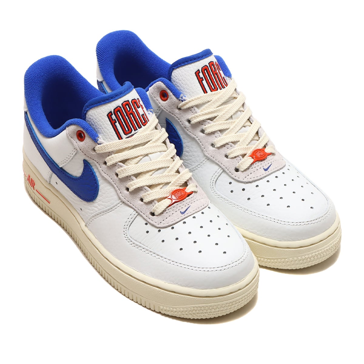 NIKE WMNS AIR FORCE '07 LX SUMMIT WHITE/HYPER ROYAL-PICANTE RED 23SP-I