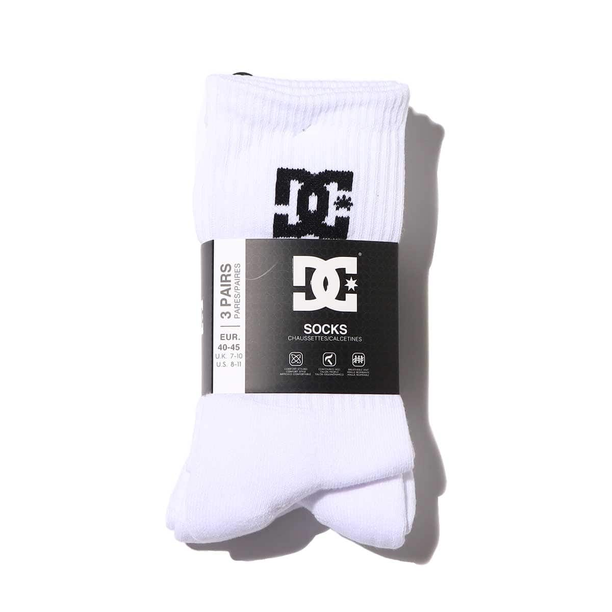 DC SHOES SPP DC CREW 3PK Snow White 23SS-Iのメイン画像