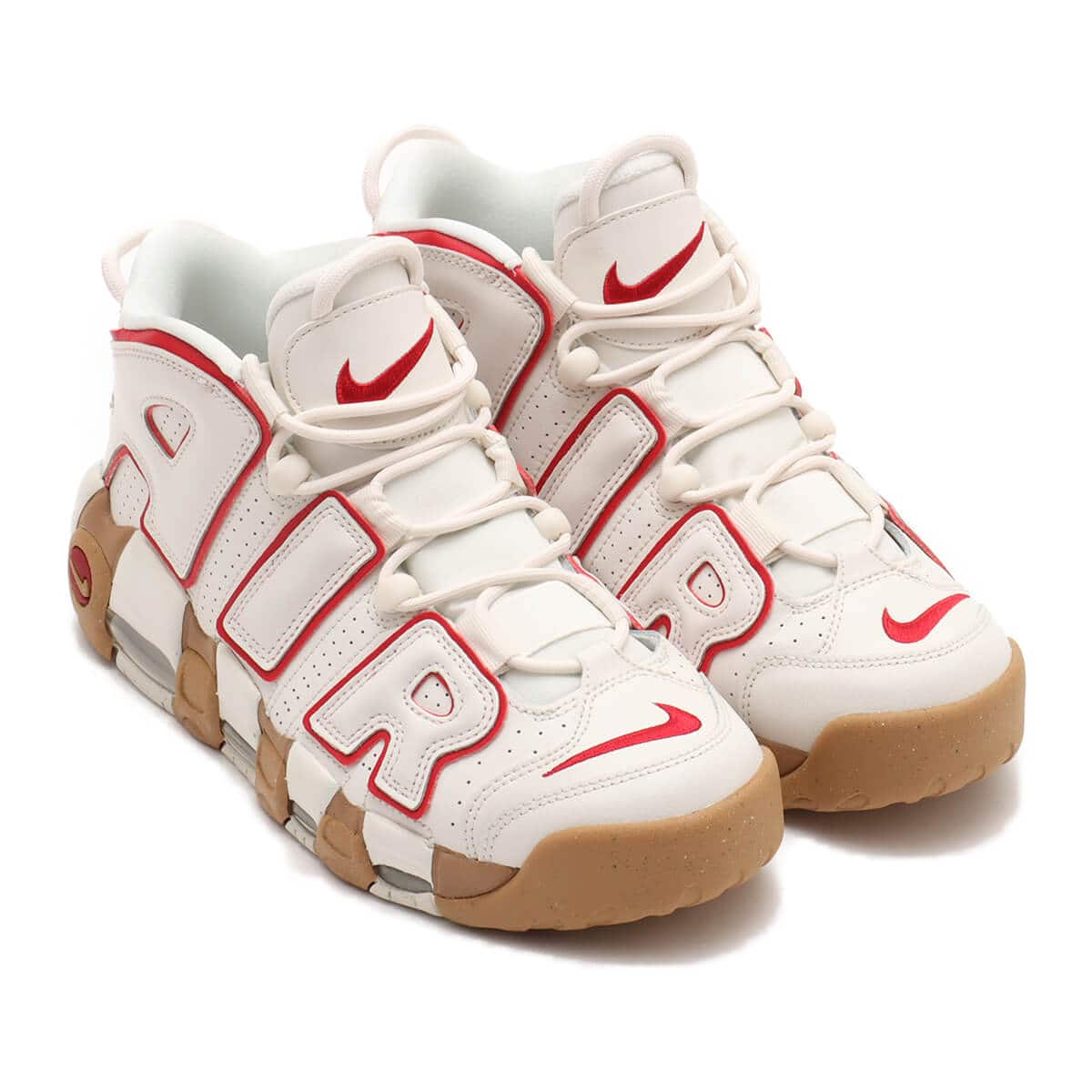 NIKE W AIR MORE UPTEMPO PHANTOM GYM RED GUM LIGHT BROWN CLEAR