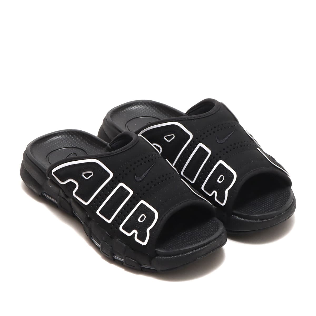 NIKE AIR MORE UPTEMPO SLIDE BLACK/WHITE-BLACK-CLEAR 23SU-I