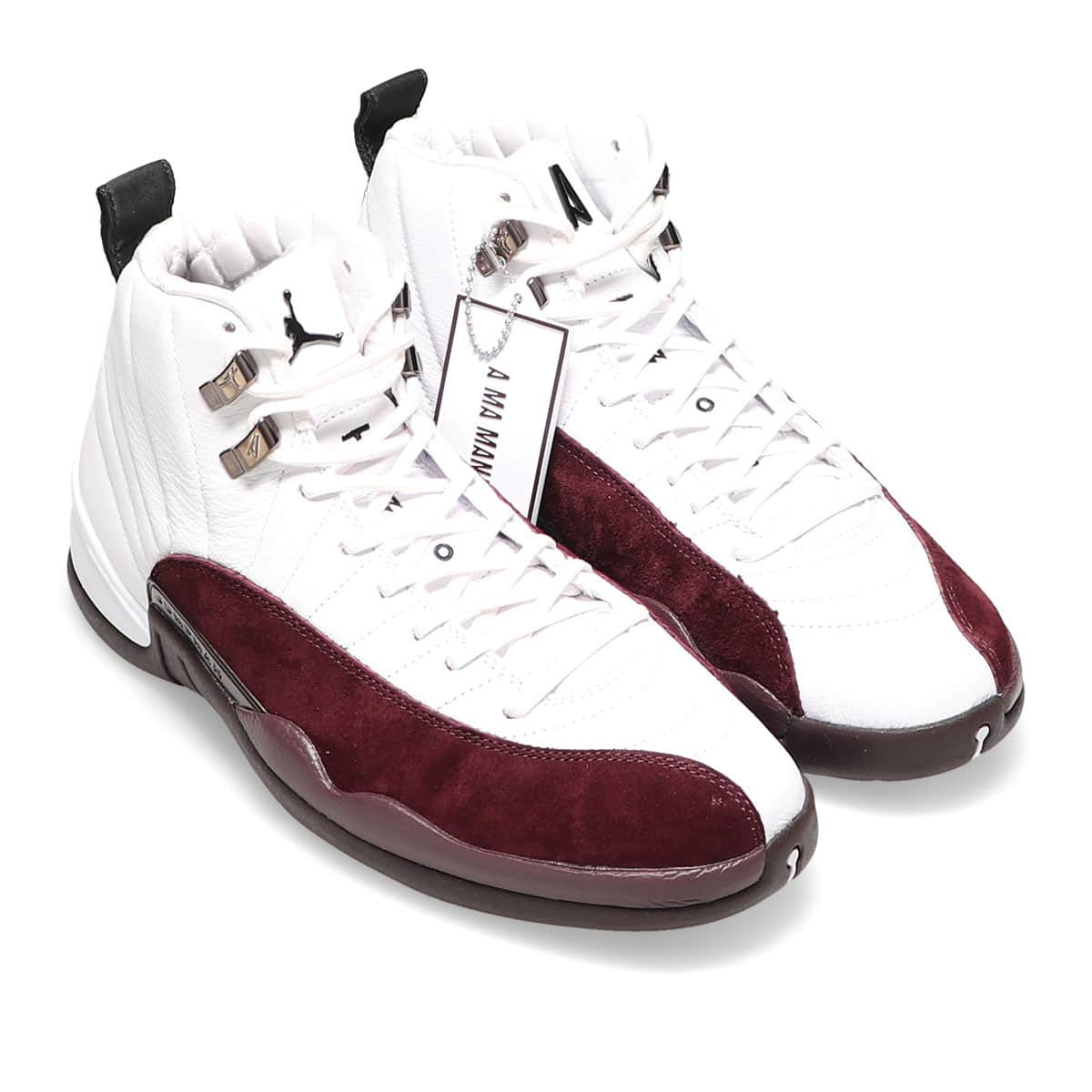 JORDAN BRAND WMNS AIR JORDAN 12 RETRO SP WHITE/BLACK-BURGUNDY ...