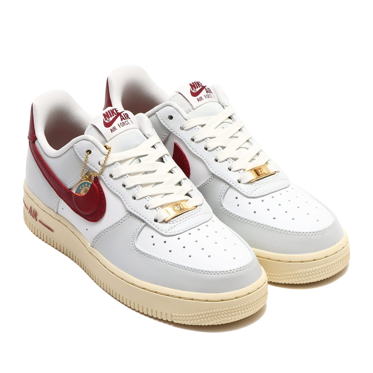 NIKE WMNS AIR FORCE 1 '07 SE PHOTON DUST/TEAM RED-SUMMIT WHITE 