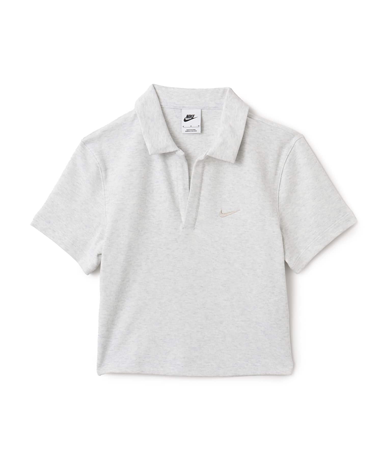 NIKE AS W NSW ESSNTL SS POLO CRP TO BIRCH HEATHER/LT OREWOOD BRNのメイン画像