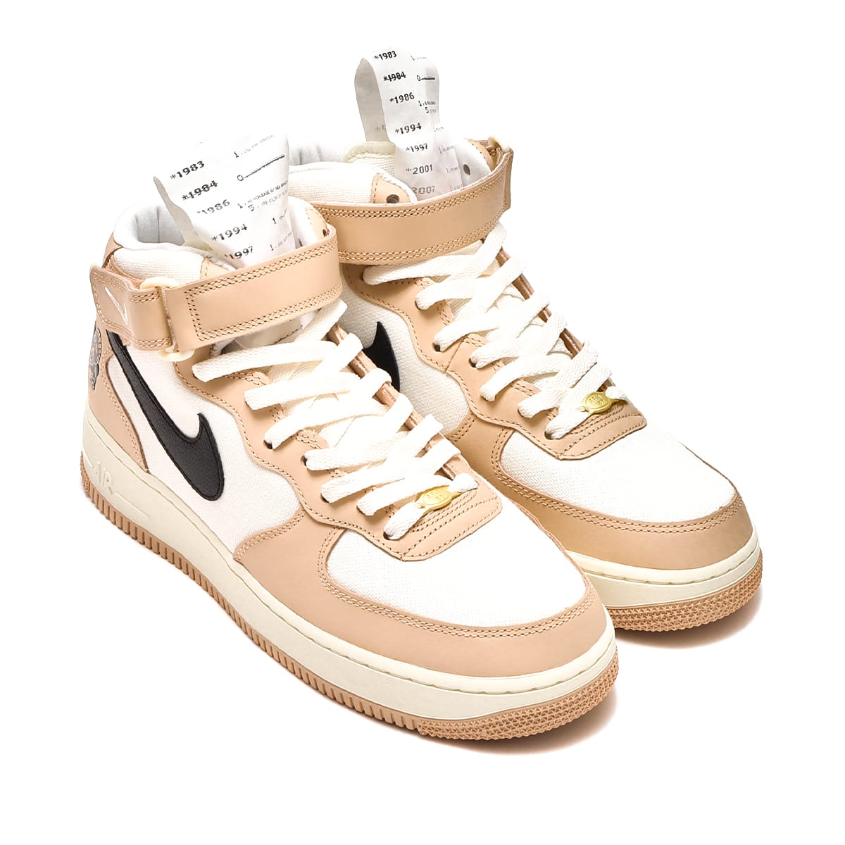 NIKE AIR FORCE 1 MID '07 LX SHIMMER/BLACK-PALE IVORY-COCONUT MILK