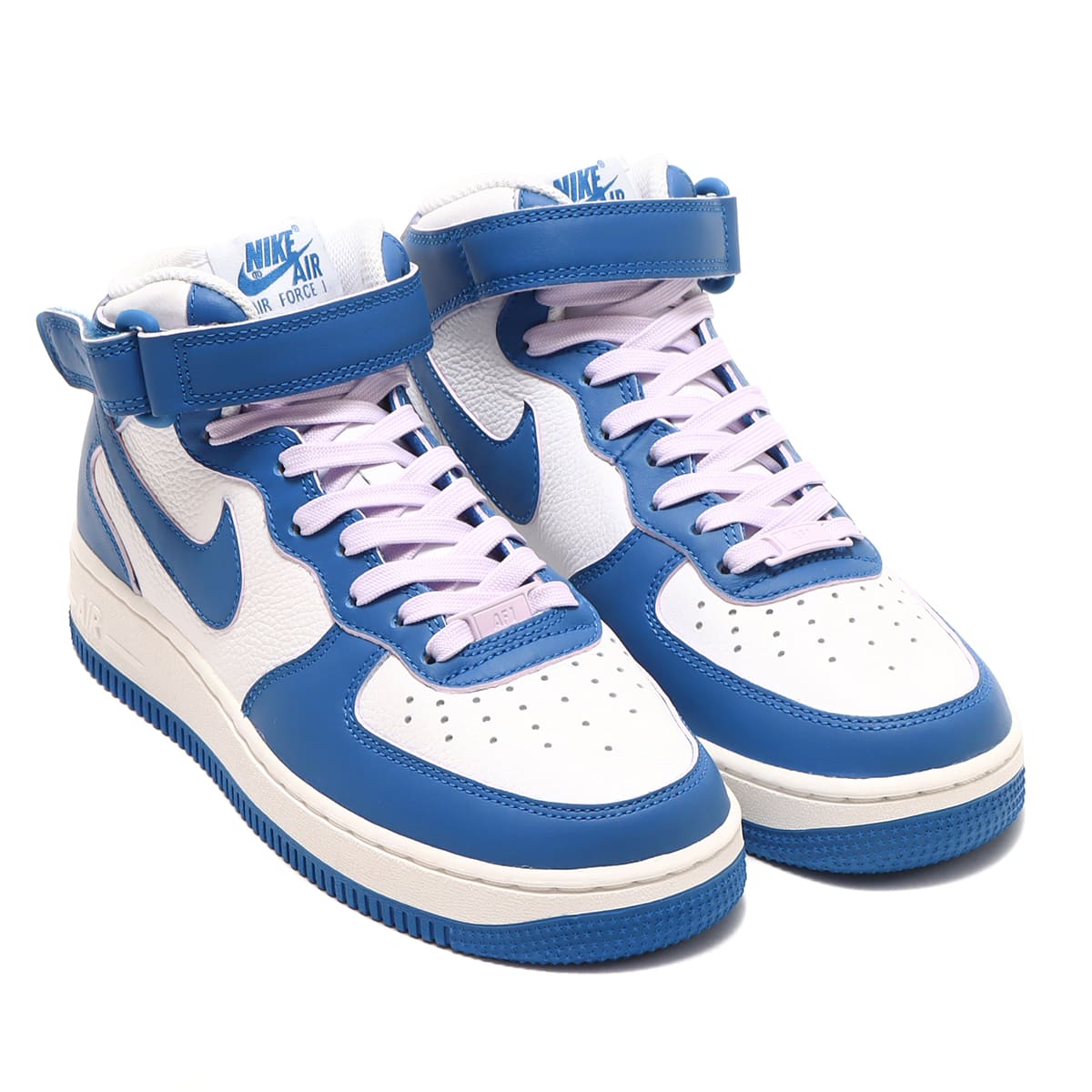 NIKE WMNS AIR FORCE 1 07 MID WHITE MILITARY BLUE SAIL DOLL 22FA I