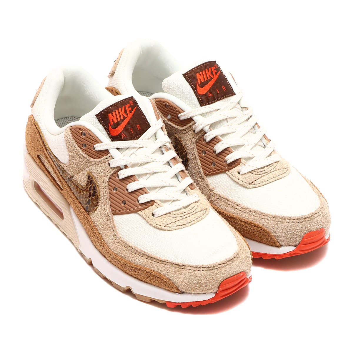 NIKE W AIR MAX 90 AMD PALE IVORY/PICANTE RED-SUMMIT WHITE 23SP-I