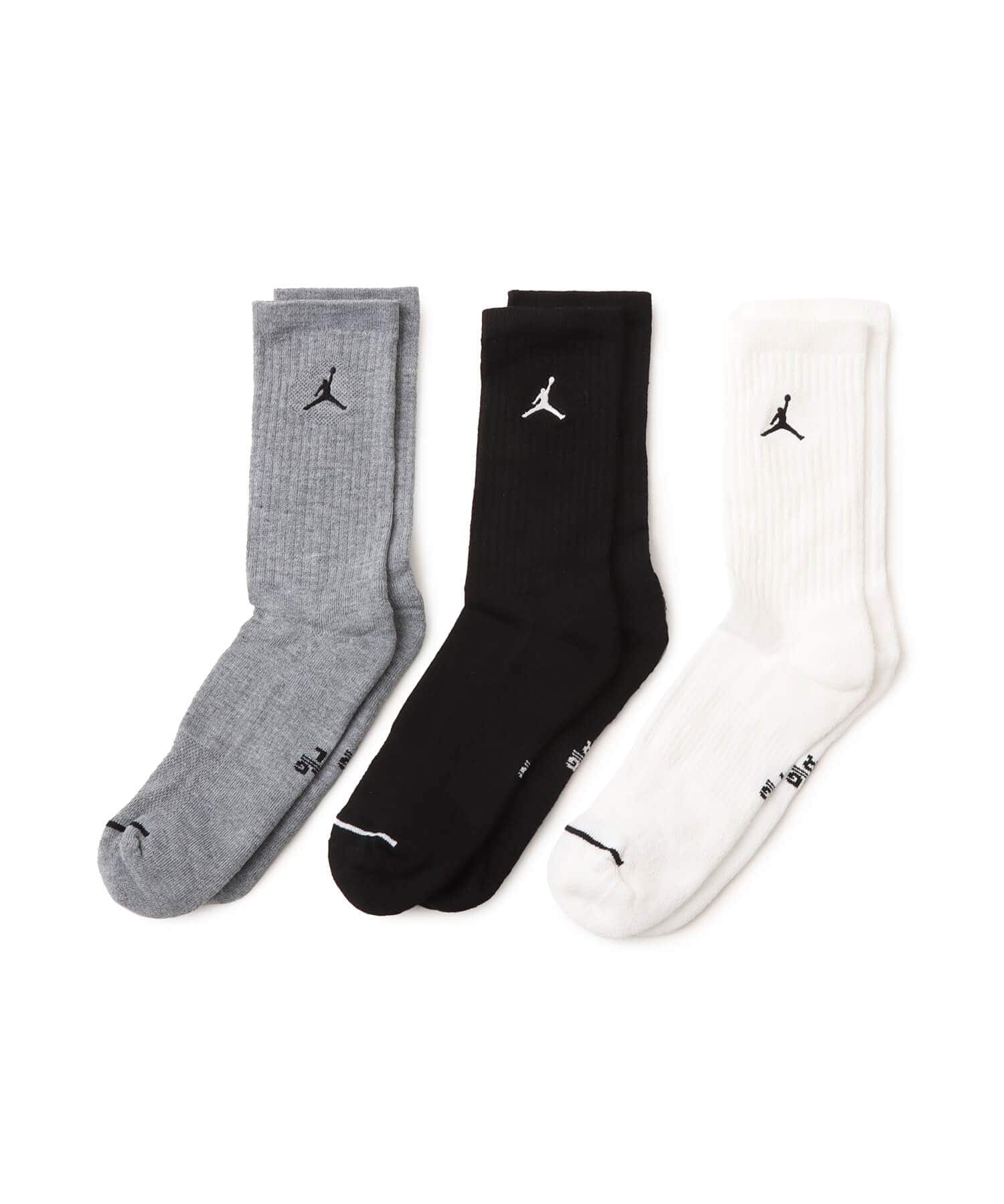 JORDAN BRAND U J ED CUSH POLY CREW 3PR 144 MULTI-COLORのメイン画像