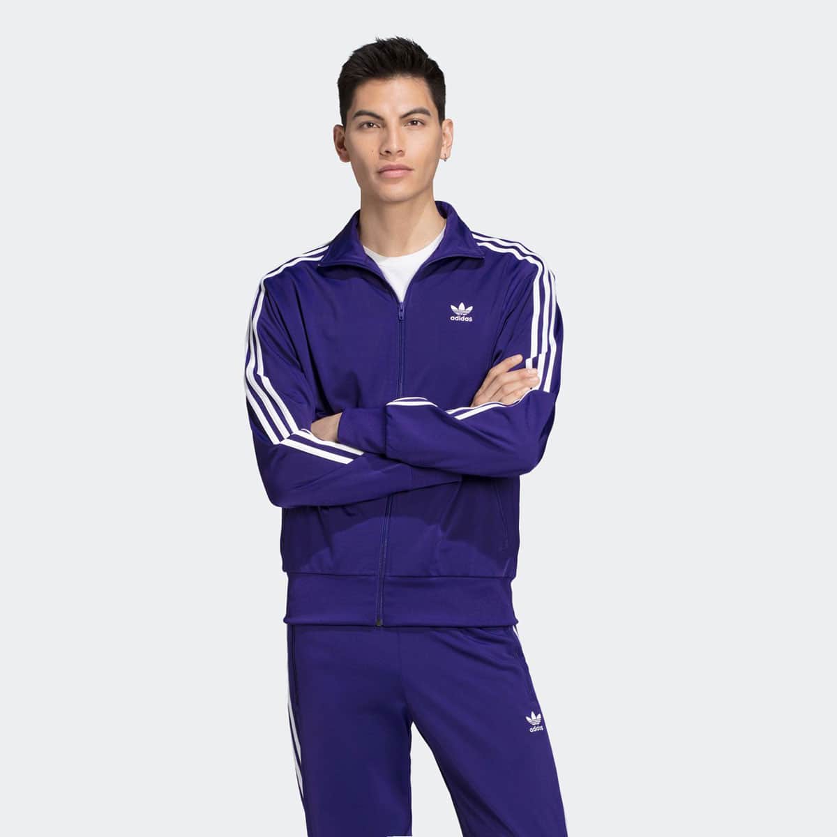 adidas track top purple