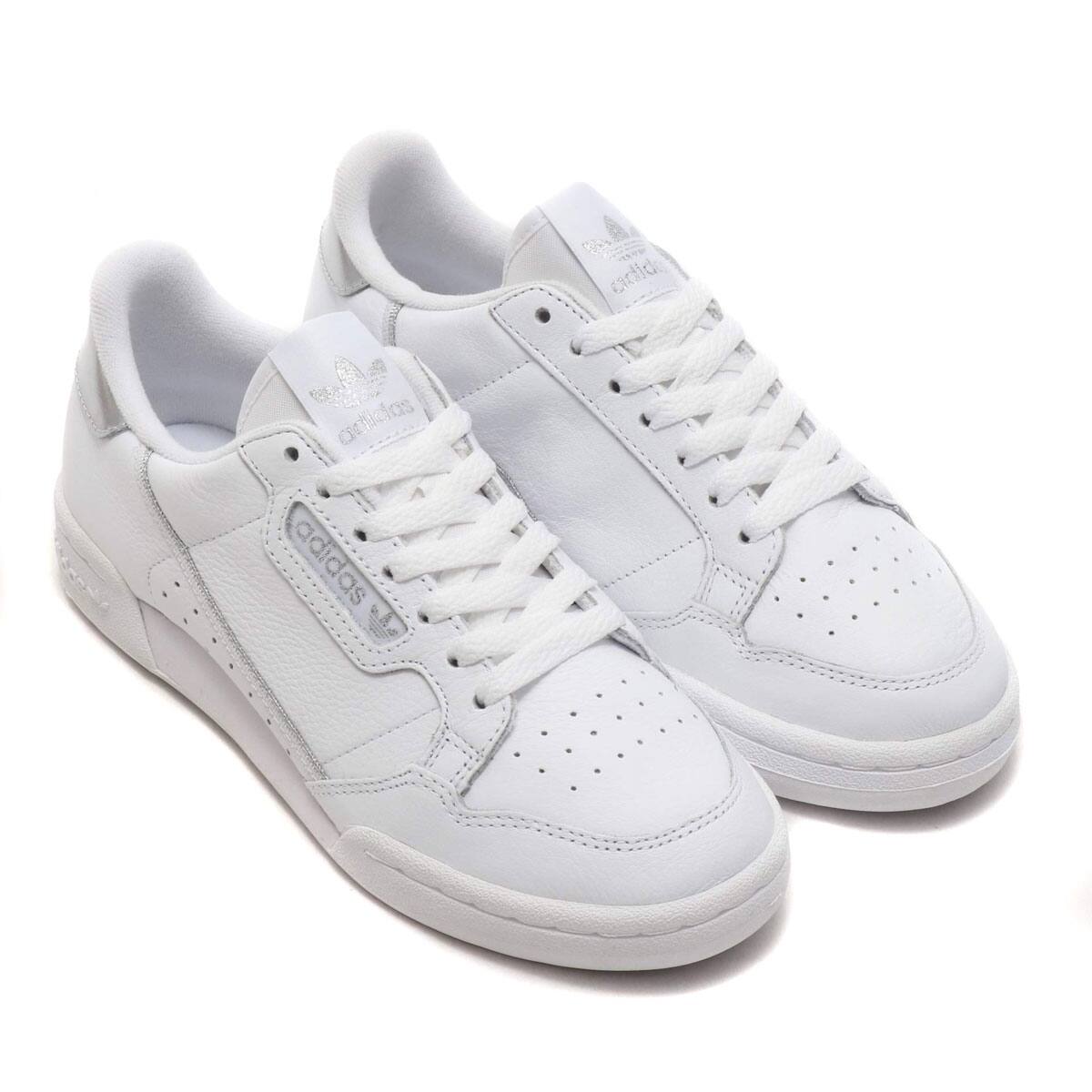 adidas continental white silver