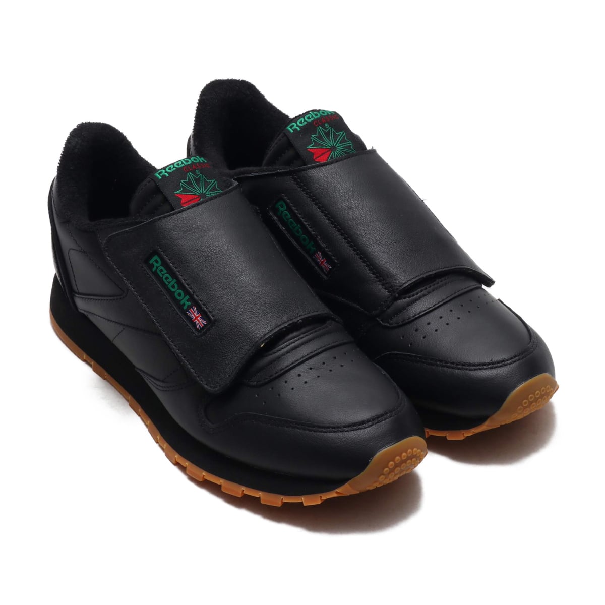 Reebok CL LEATHER STOMPER BLACK/REEBOK RUBBER GUM/GLEN GREEN 20SS-I