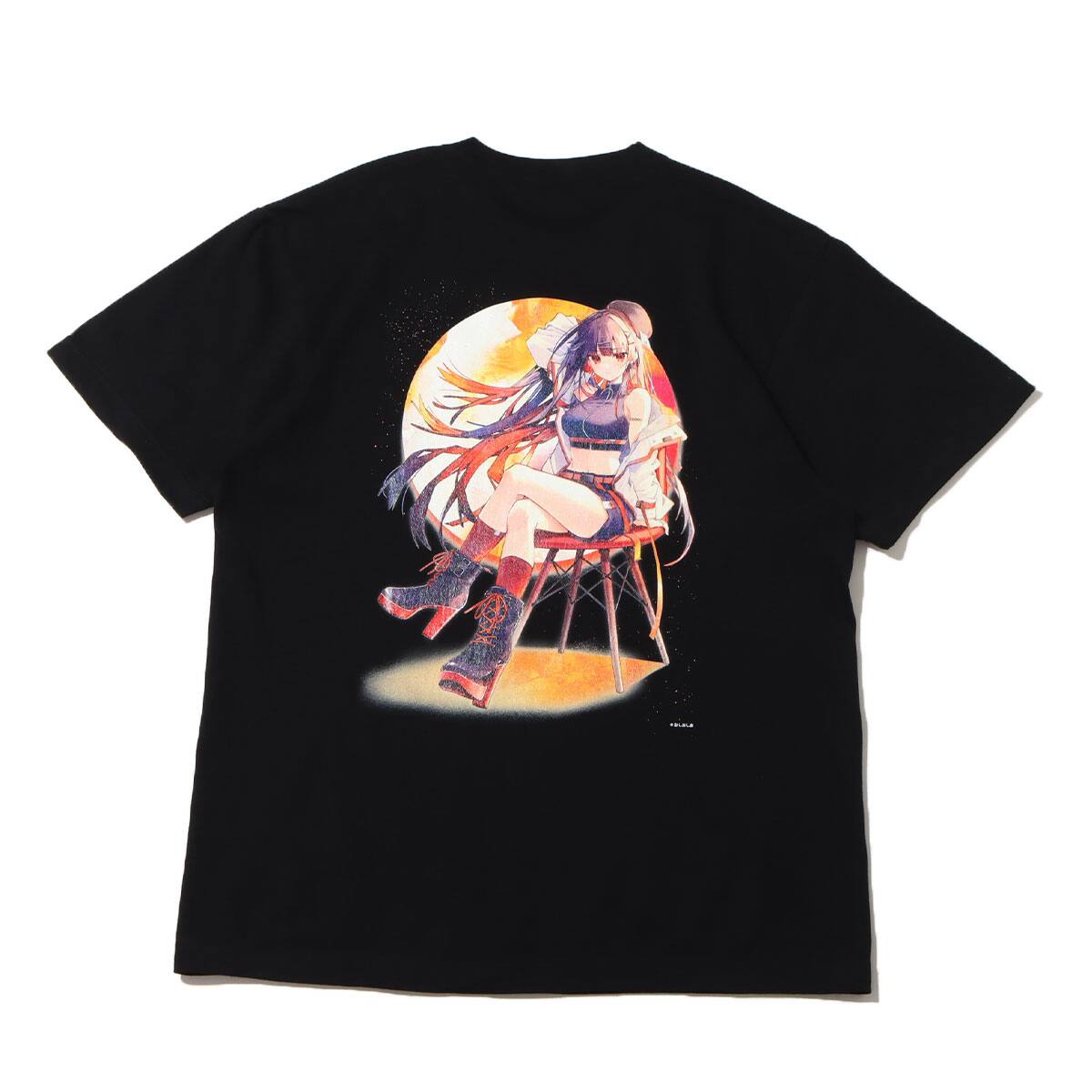 atmos x 絵師100人展 おしおしお TEE BLACK 22SU-I