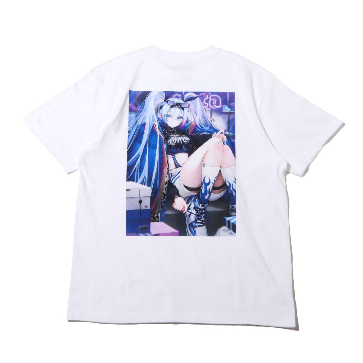 atmos x 絵師100人展 ねこめたる TEE WHITE 22SU-I