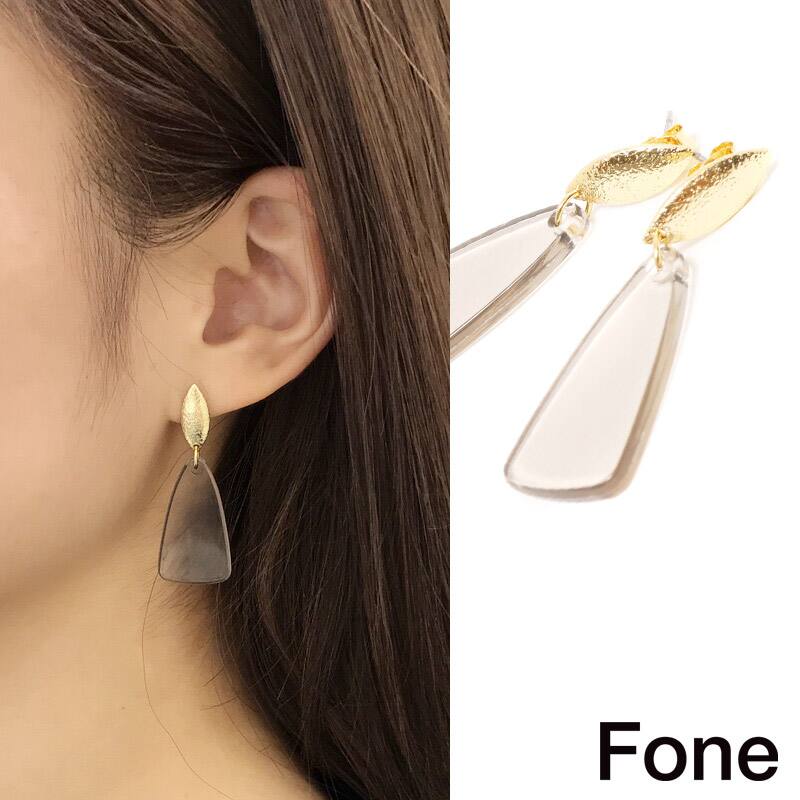 Fone アクリルモチーフピアス  GOLD 17SU-Iのメイン画像