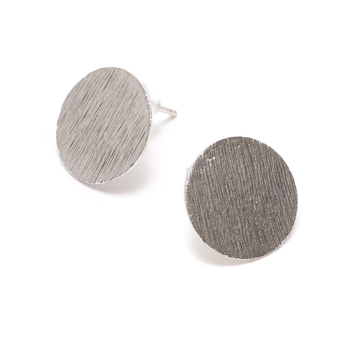 Fone スモールサークルプレートピアス  SILVERのメイン画像