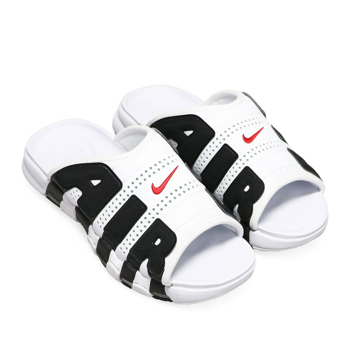 NIKE AIR MORE UPTEMPO SLIDE WHITE/VARSITY RED-BLACK 23SU-I