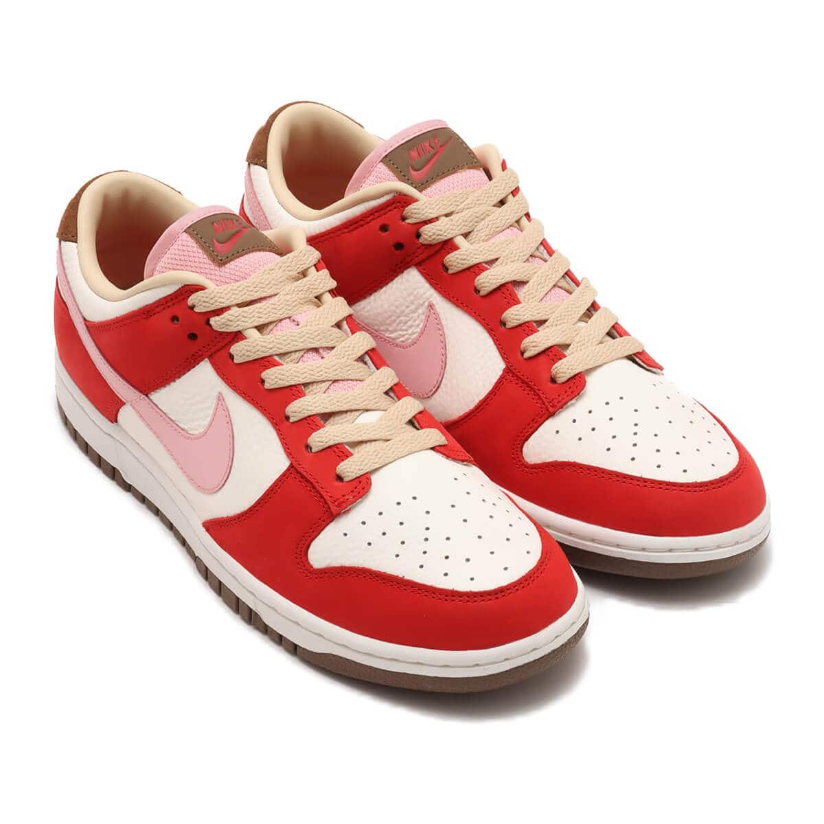 NIKE W DUNK LOW PRM SPORT RED/SHEEN-STRAW-SAIL 23HO-I_photo_large