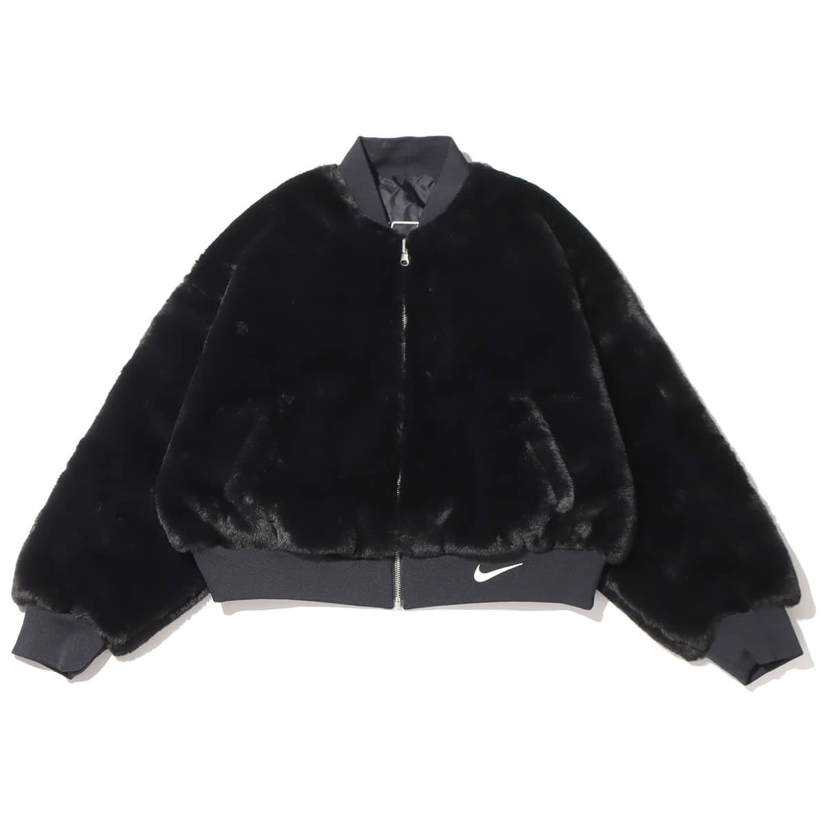 NIKE【新品タグ付】 AS W NSW JKT FAUX FUR BLACK約43cm袖丈