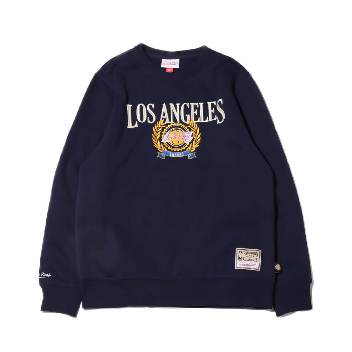 Mitchell & Ness COLLEGIATE CREW FLEECE LAL NAVY 23FW-Iのメイン画像