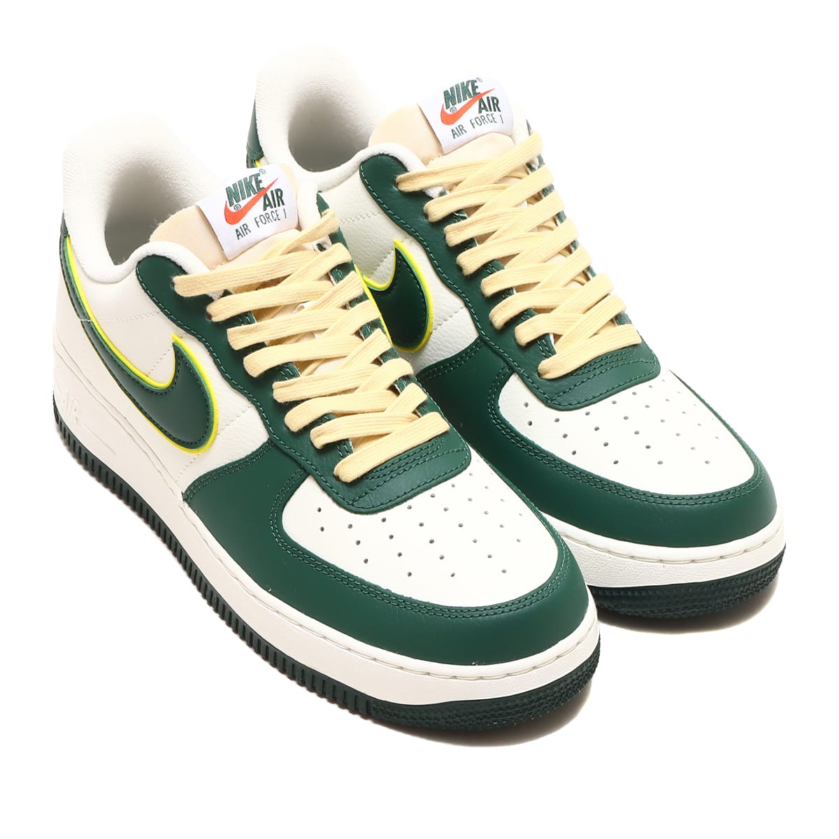 NIKE AIR FORCE 1 '07 LV8 SAIL/NOBLE GREEN-OPTI YELLOW-PICANTE RED 