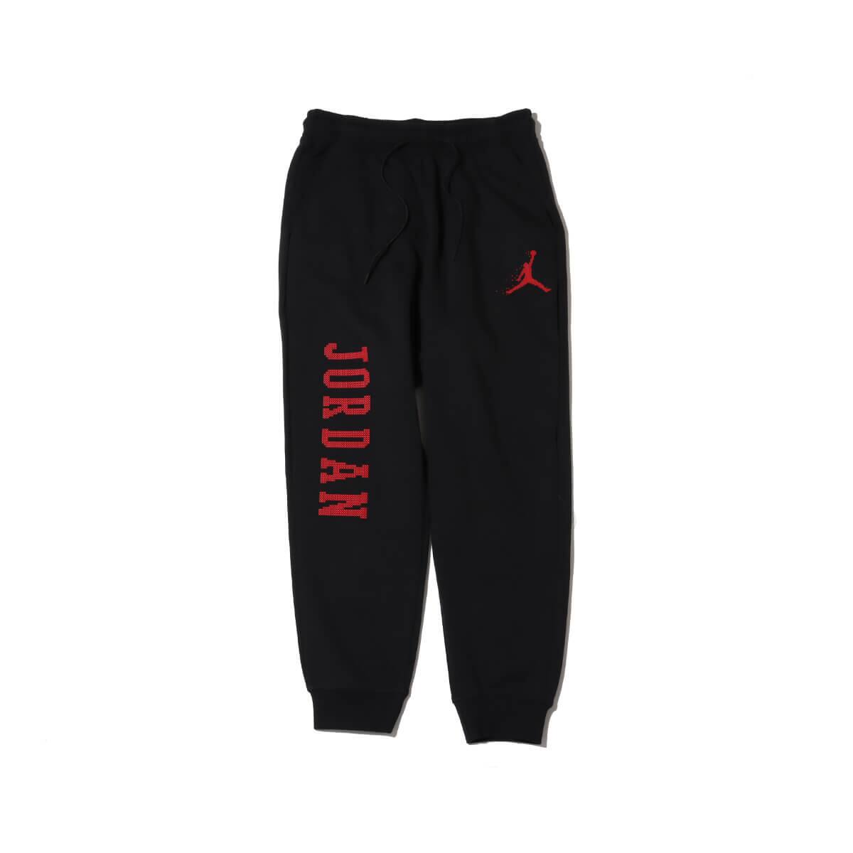 JORDAN BRAND AS M J ESS MMBR HLDY FLC PANT BLACK/GYM RED 23HO-I