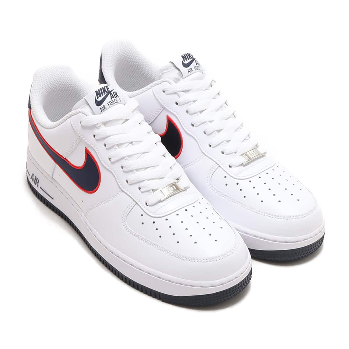 NIKE WMNS AIR FORCE 1 '07 REC WHITE/OBSIDIAN-UNIVERSITY RED-WOLF GREY 23FA-I_photo_large