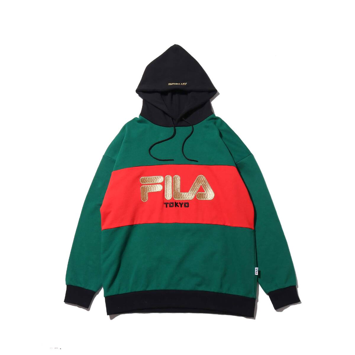 FILA BIG LOGO EMBRO HOODIE for atmos GREEN/RED/BLACK_photo_large