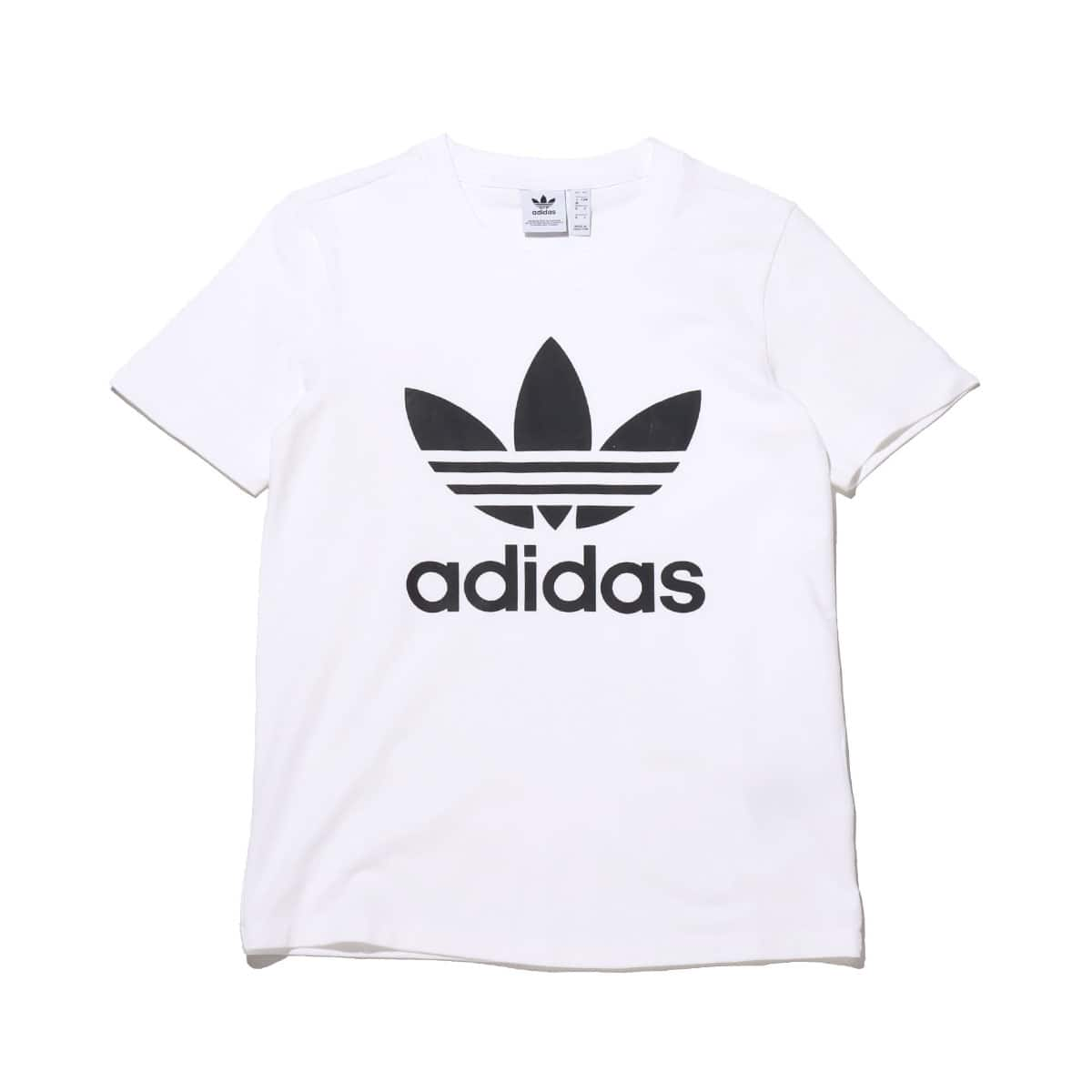 adidas trefoil tee white