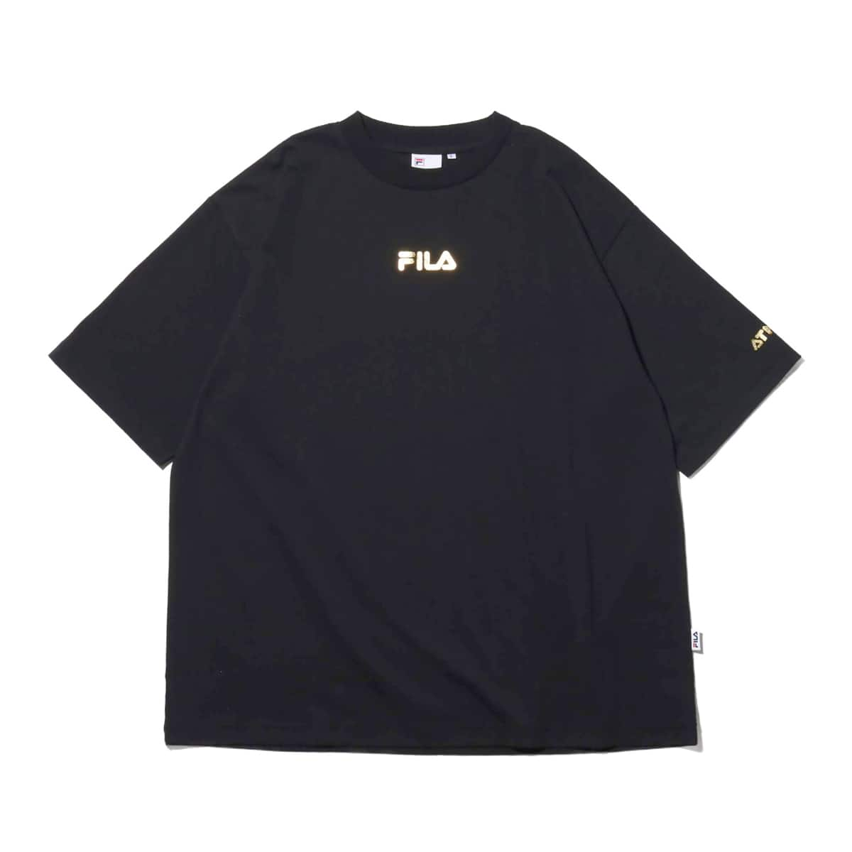 white and gold fila shirt