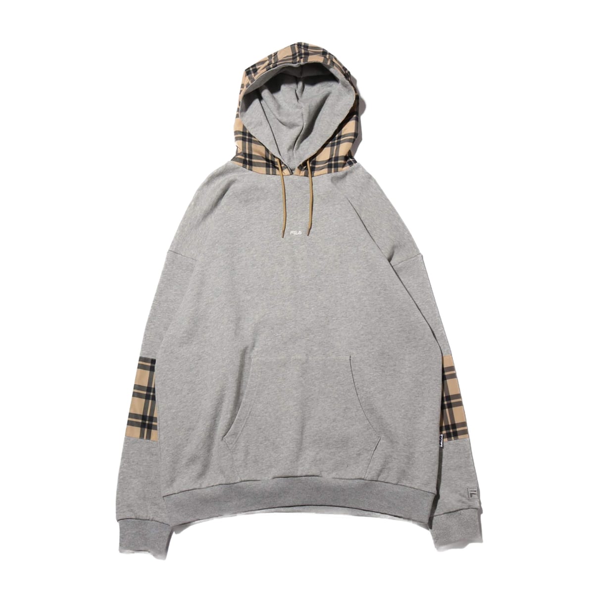 AMI × FILA × atmos pink CHECK HOODIE HEATHER GREY 19FW-S_photo_large