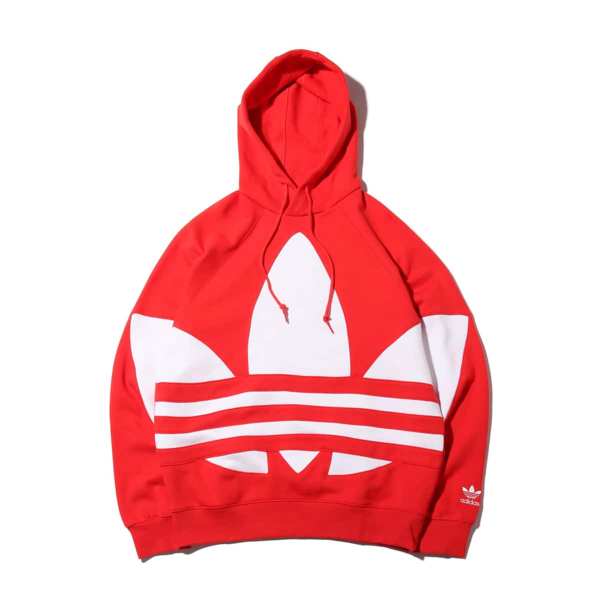 red trefoil hoodie