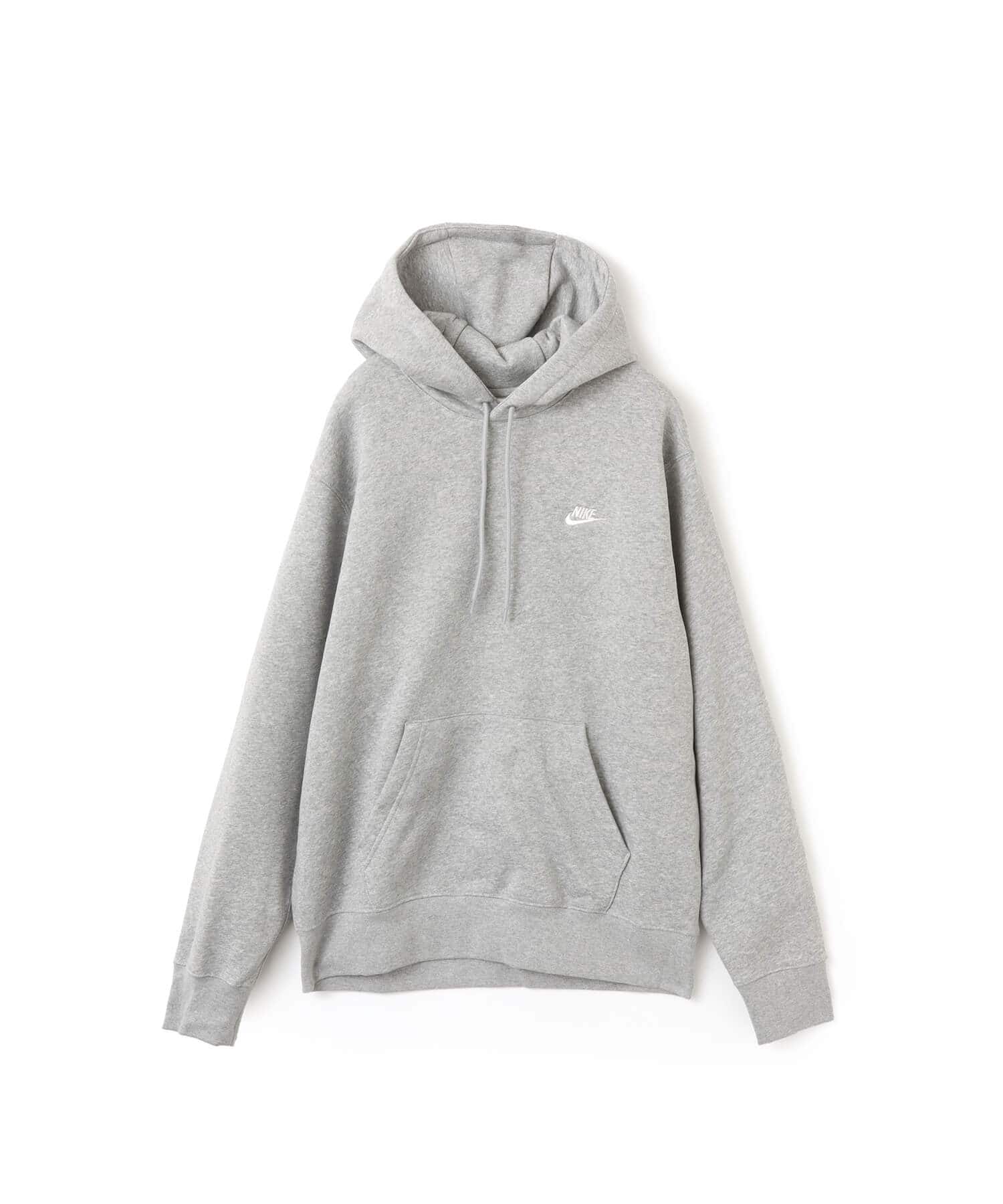 NIKE AS M NK CLUB BB PO HOODIE DK GREY HEATHER/LT SMOKE GREY/WHITEのメイン画像
