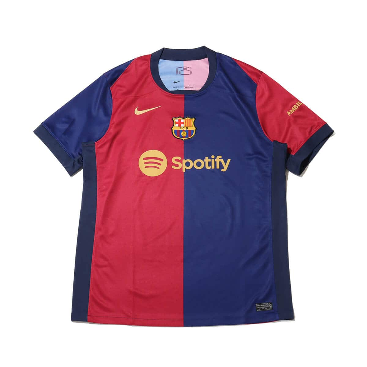 NIKE FCB M NK DF JSY SS STAD HM DEEP ROYAL BLUE/NOBLE RED/CLUB GOLD