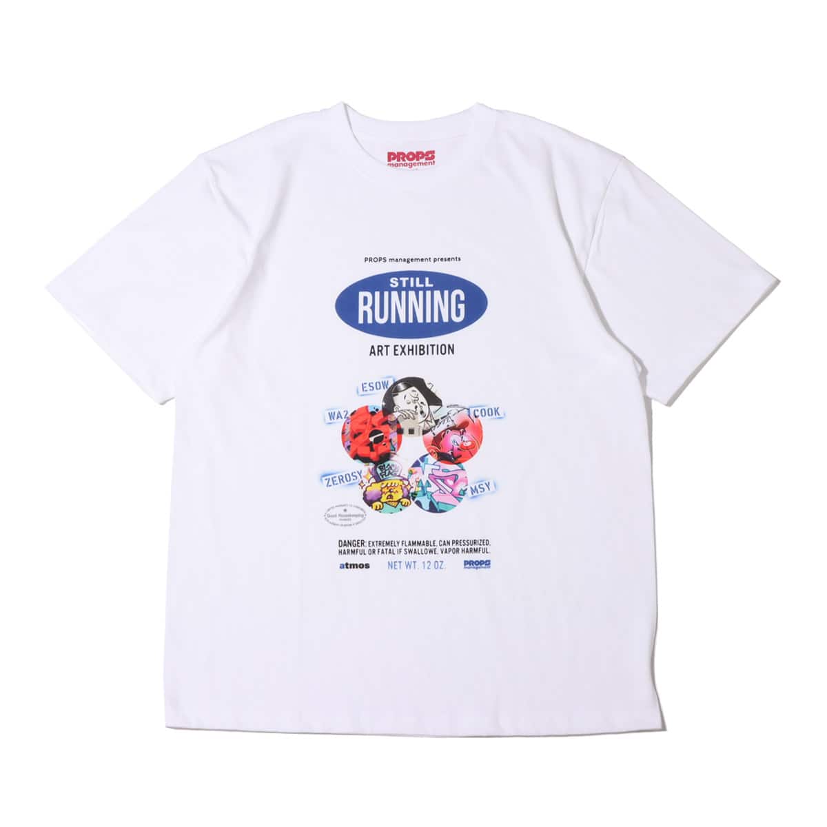 PROPS management "STILL RUNNING" FLYER S/S TEE WHITE 21SU-I_photo_large
