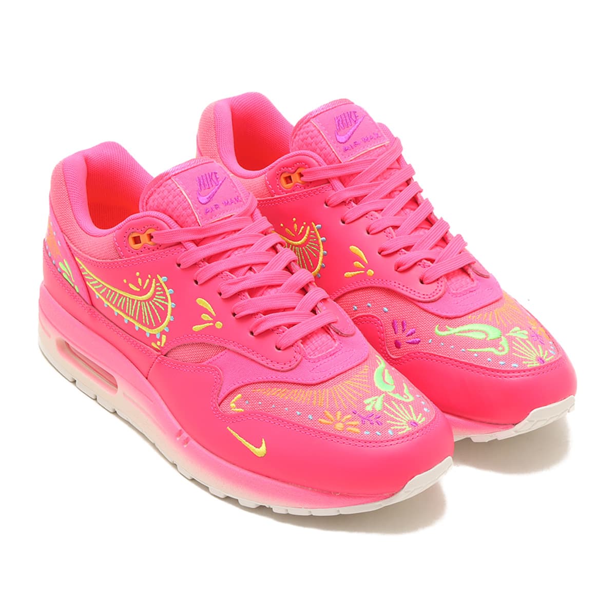 NIKE AIR MAX 1 PRM HYPER PINK SAIL OPTI YELLOW GREEN STRIKE