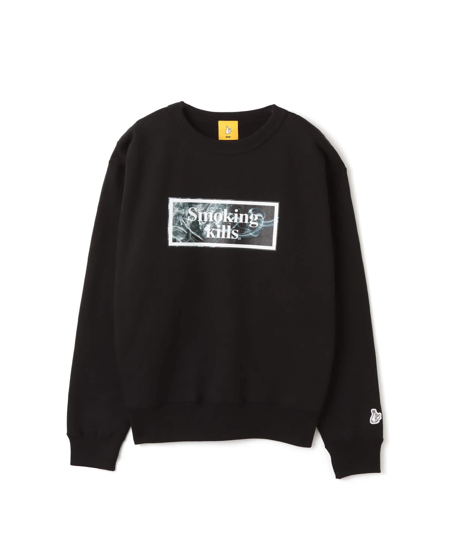 FR2 atmos collaboration with #FR2 Smoking kills Sweat shirt BLACKのメイン画像