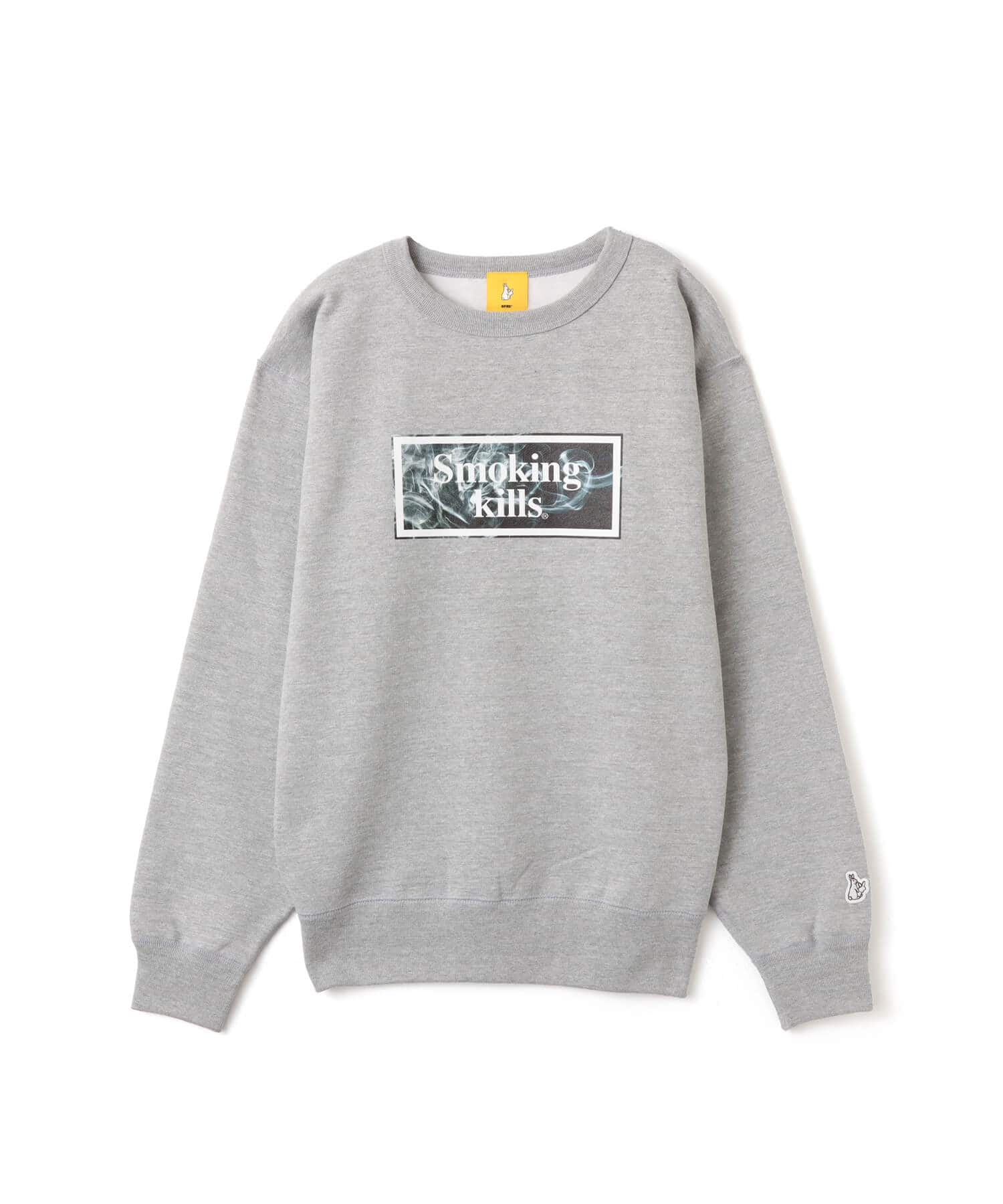 FR2 atmos collaboration with #FR2 Smoking kills Sweat shirt GRAYのメイン画像
