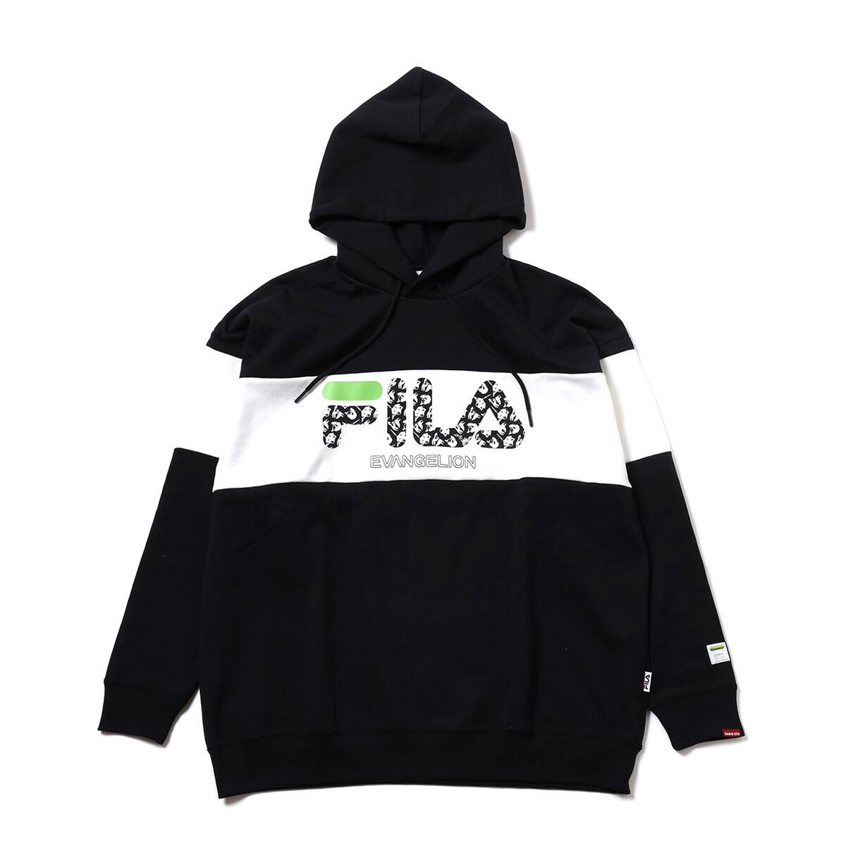 FILA x EVANGELION MONOGRAM LOGO HOODIE BLACK 21SS-I_photo_large