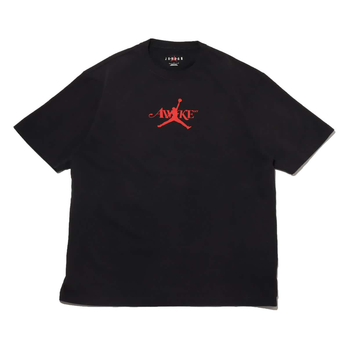 JORDAN BRAND M J AWNY SOLID TEE BLACK/UNIVERSITY RED 24SP-S