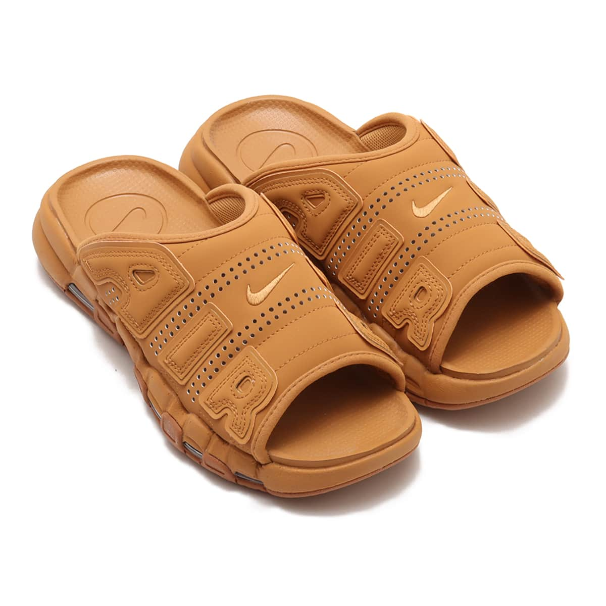 NIKE AIR MORE UPTEMPO SLIDE FLAX/FLAX-GUM MED BROWN-CLEAR |atmos（アトモス）  公式オンラインストア